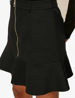 Whistles Peplum High-waist Stretch-woven Mini Skirt 7 Whistles Peplum High-waist Stretch-woven Mini Skirt -The Fashion Shop R03711773 BLACK ALT03