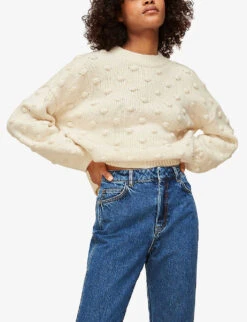 Whistles Authentic Slim-leg High-rise Cropped Organic-denim Jeans -The Fashion Shop R03731068 BLUE ALT04