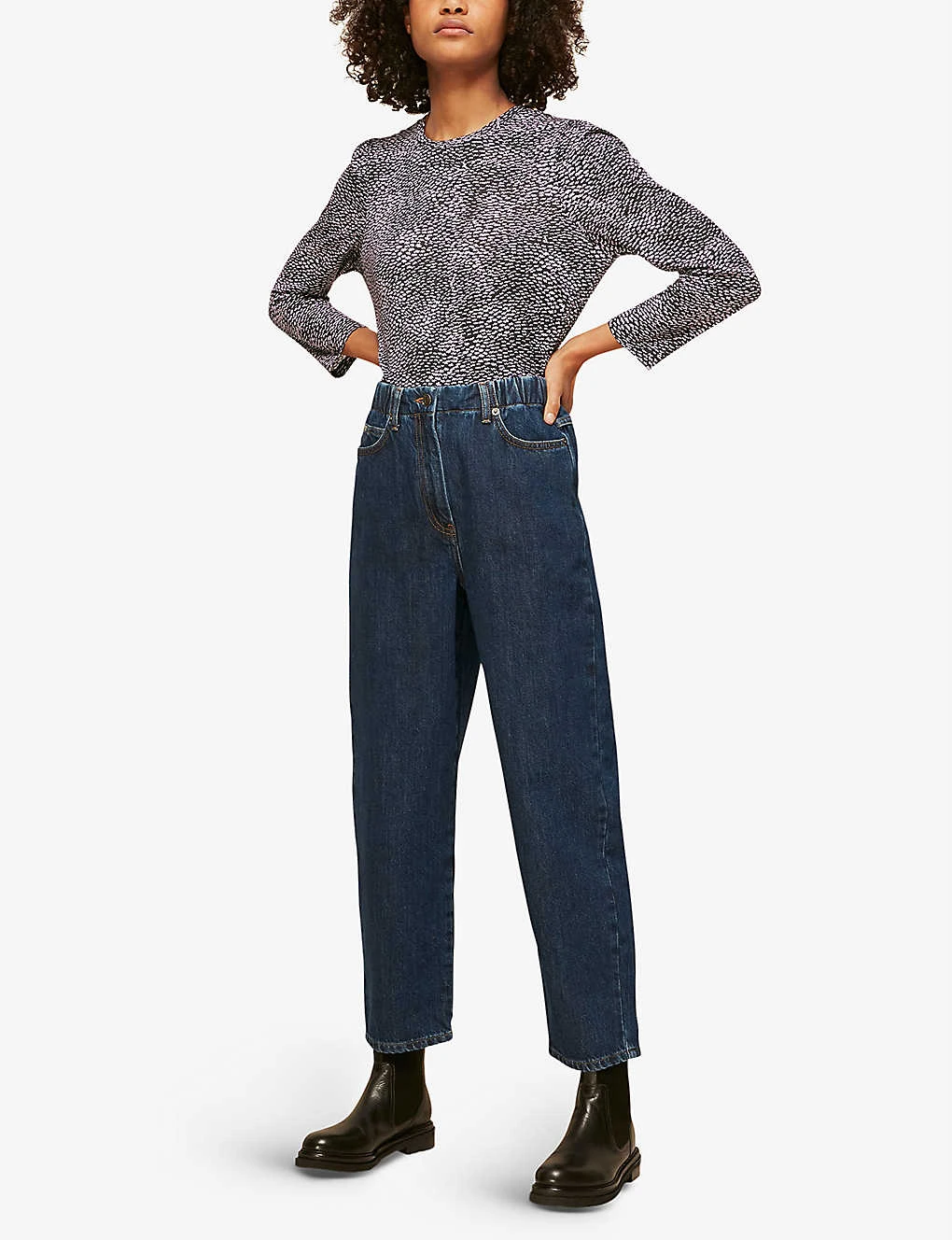 Whistles Puff-sleeved Cotton-blend Top 2 Whistles Puff-sleeved Cotton-blend Top - Image 2