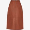 Whistles High-waisted Leather Midi Skirt