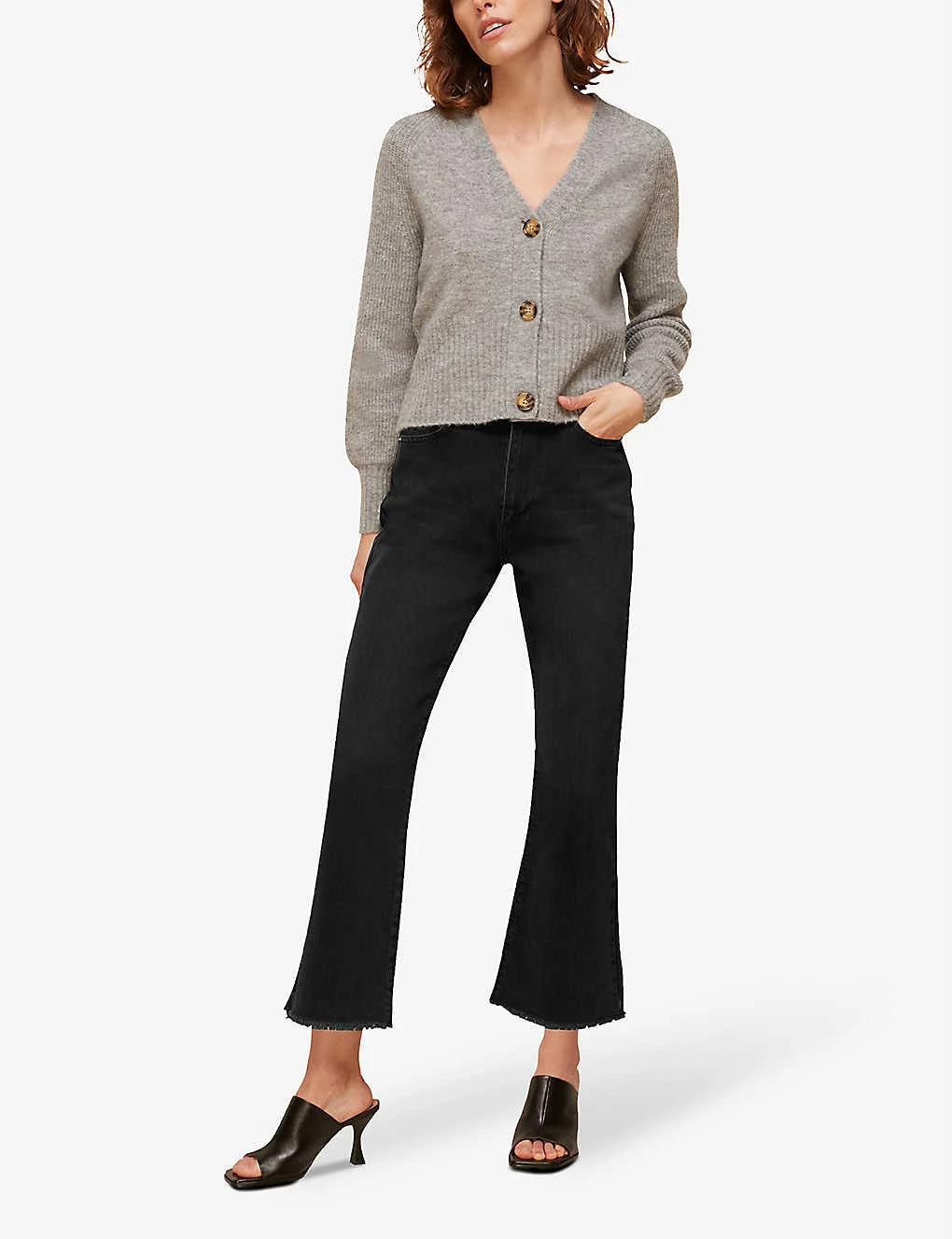 Whistles Authentic Mid-rise Kick-flare Cropped Jeans 2 Whistles Authentic Mid-rise Kick-flare Cropped Jeans - Image 2