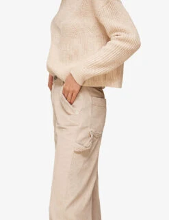 Whistles Tapered Mid-rise Corduroy Jeans 9 Whistles Tapered Mid-rise Corduroy Jeans -The Fashion Shop R03733631 CREAM ALT03