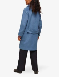 Whistles Lana Wool-blend Cocoon Coat 7 Whistles Lana Wool-blend Cocoon Coat -The Fashion Shop R03734030 BLUE ALT02