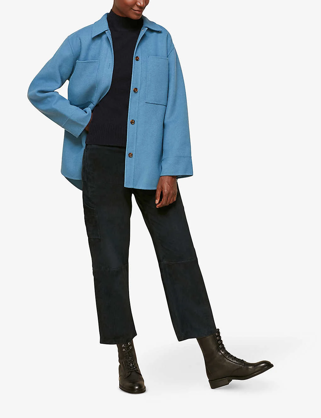 Whistles Oversized Wool-blend Overshirt 2 Whistles Oversized Wool-blend Overshirt - Image 2