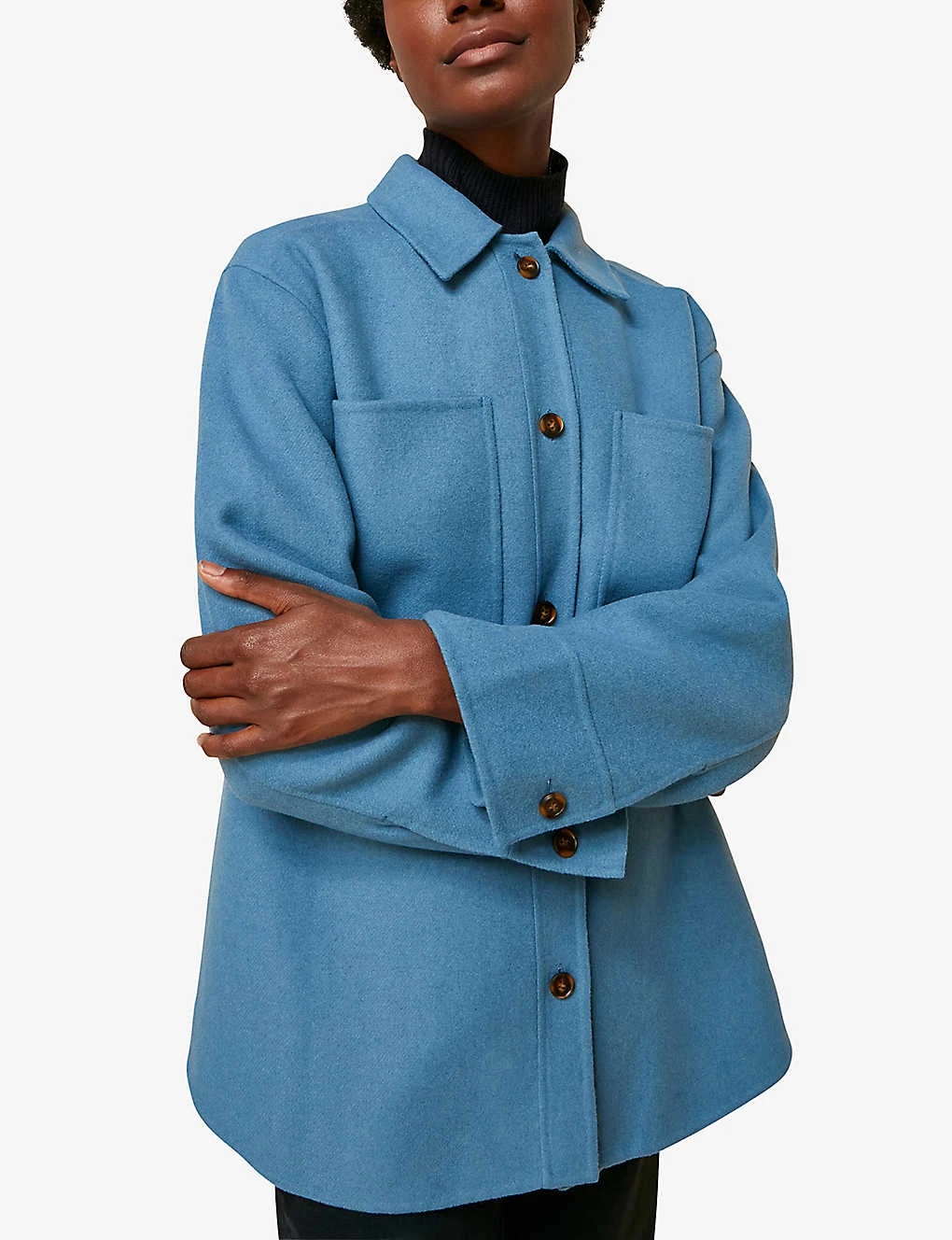 Whistles Oversized Wool-blend Overshirt 4 Whistles Oversized Wool-blend Overshirt - Image 4