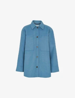 Whistles Oversized Wool-blend Overshirt