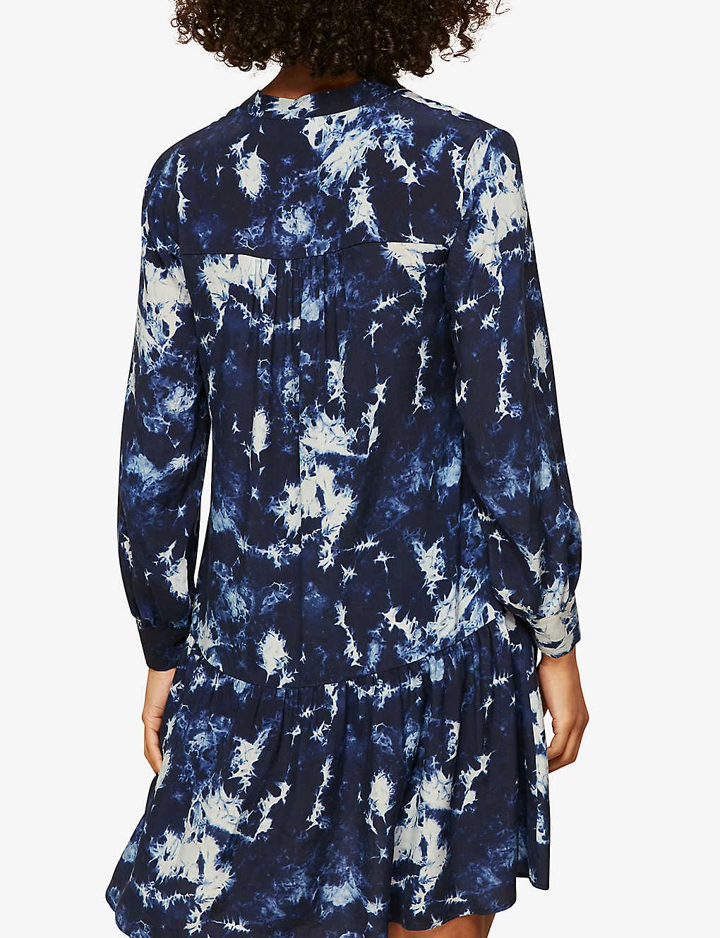 Whistles Tie-dye V-neck Woven Mini Dress 3 Whistles Tie-dye V-neck Woven Mini Dress - Image 3