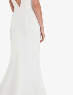 Whistles Billie V-neck Woven Wedding Dress 13 Whistles Billie V-neck Woven Wedding Dress -The Fashion Shop R03742965 CREAM ALT06