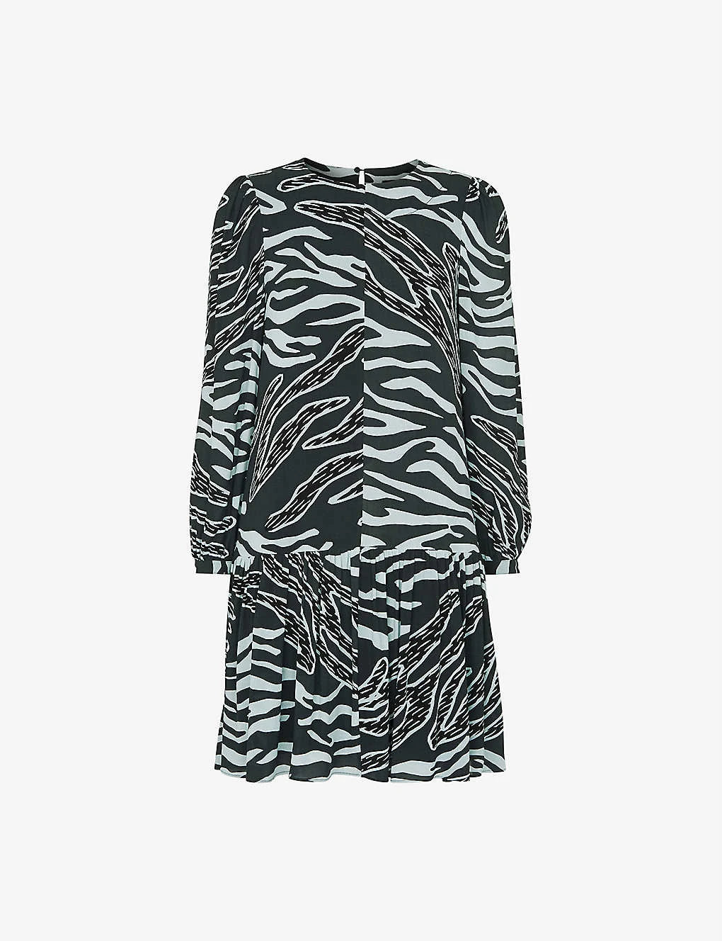 Whistles Zebra-print Crepe Mini Dress 1 Whistles Zebra-print Crepe Mini Dress