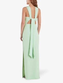 Whistles Tie Back Stretch-crepe Maxi Dress 7 Whistles Tie Back Stretch-crepe Maxi Dress -The Fashion Shop R03742969 ALT02