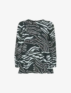 Whistles Zebra-print Woven Top