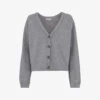 Whistles Sweat V-neck Cotton-jersey Cardigan