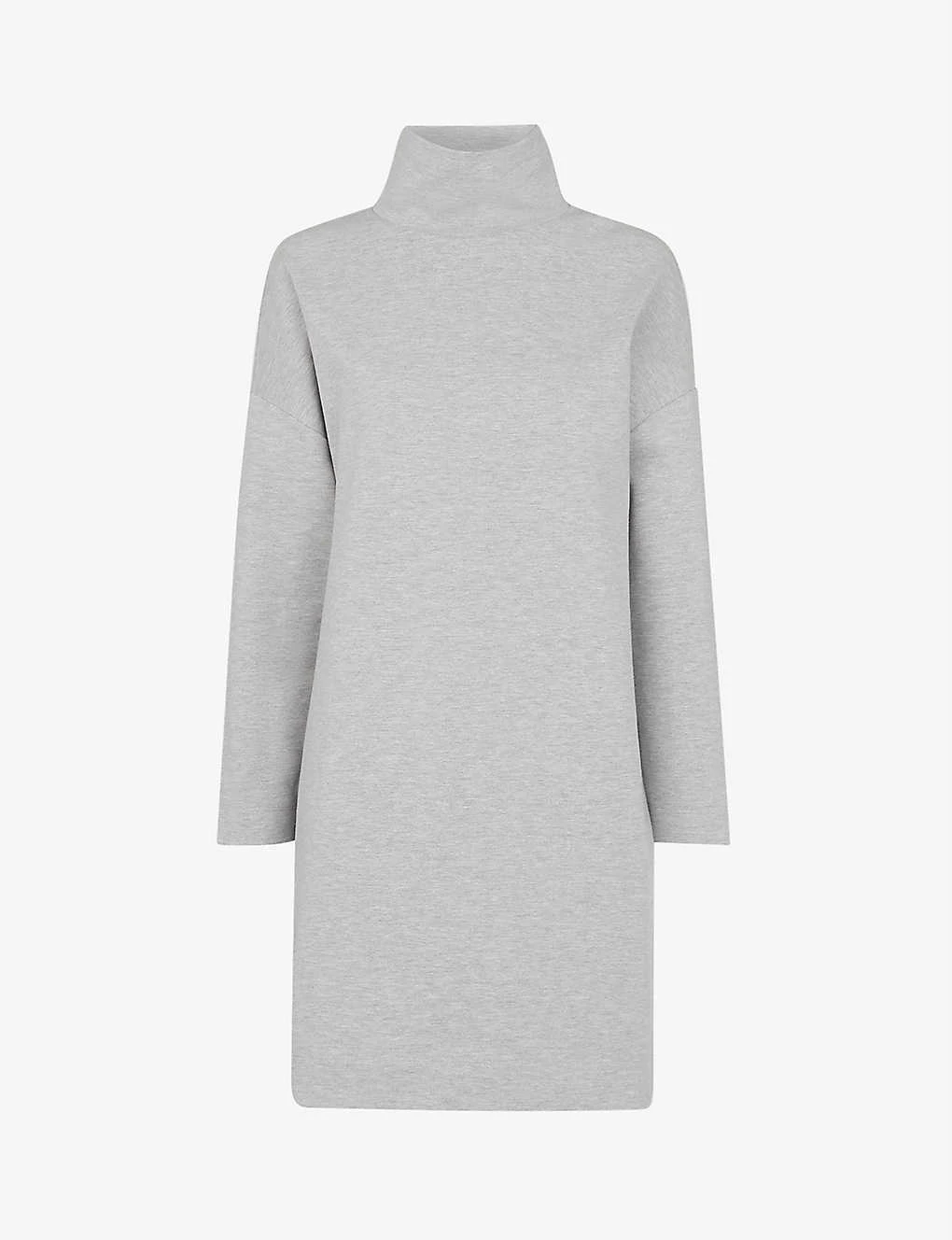 Whistles Funnel-neck Stretch-cotton Mini Dress 1 Whistles Funnel-neck Stretch-cotton Mini Dress