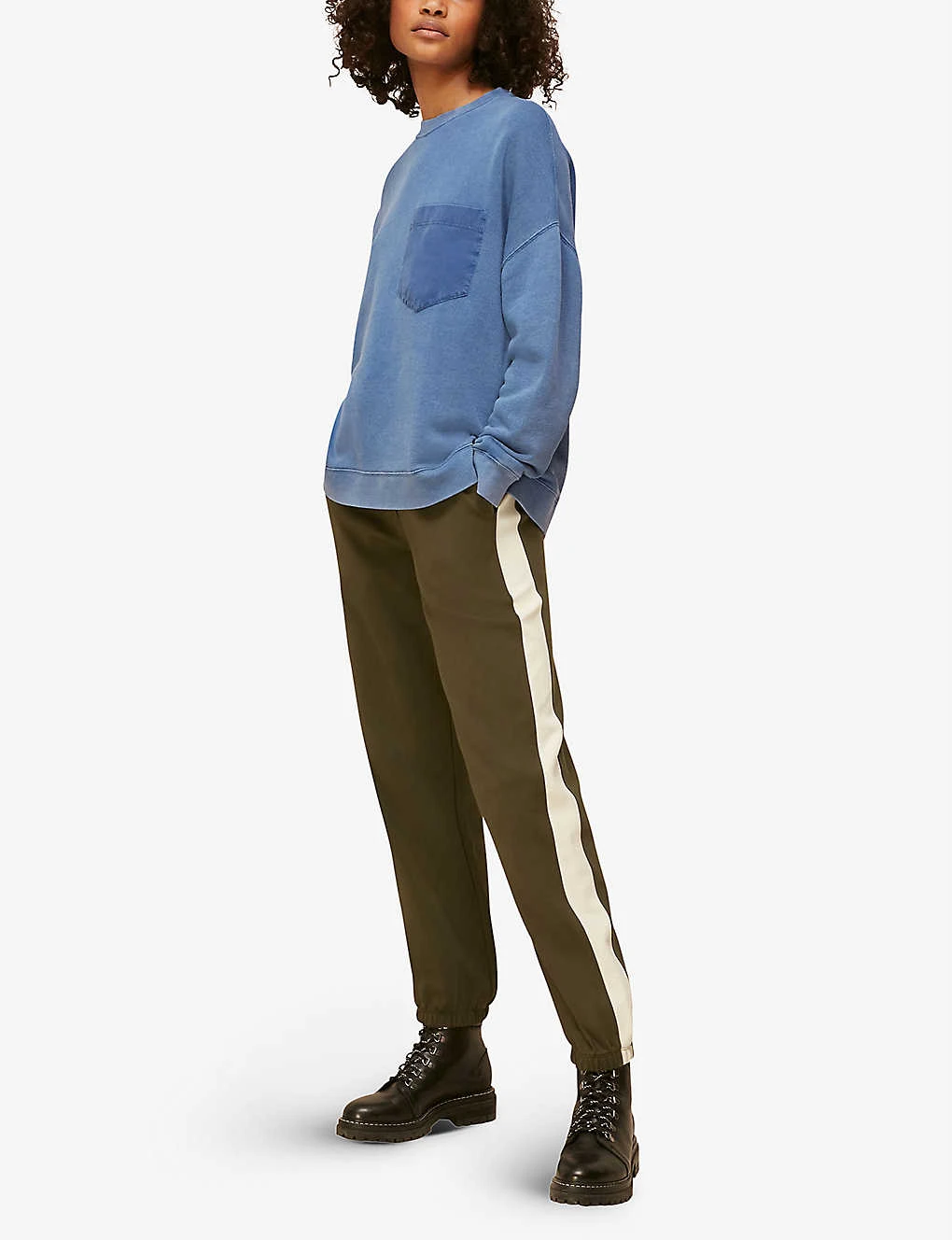 Whistles Patch-pocket Denim Sweatshirt 2 Whistles Patch-pocket Denim Sweatshirt - Image 2