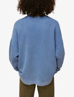 Whistles Patch-pocket Denim Sweatshirt 7 Whistles Patch-pocket Denim Sweatshirt -The Fashion Shop R03745125 BLUE ALT02