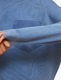 Whistles Patch-pocket Denim Sweatshirt 9 Whistles Patch-pocket Denim Sweatshirt -The Fashion Shop R03745125 BLUE ALT04