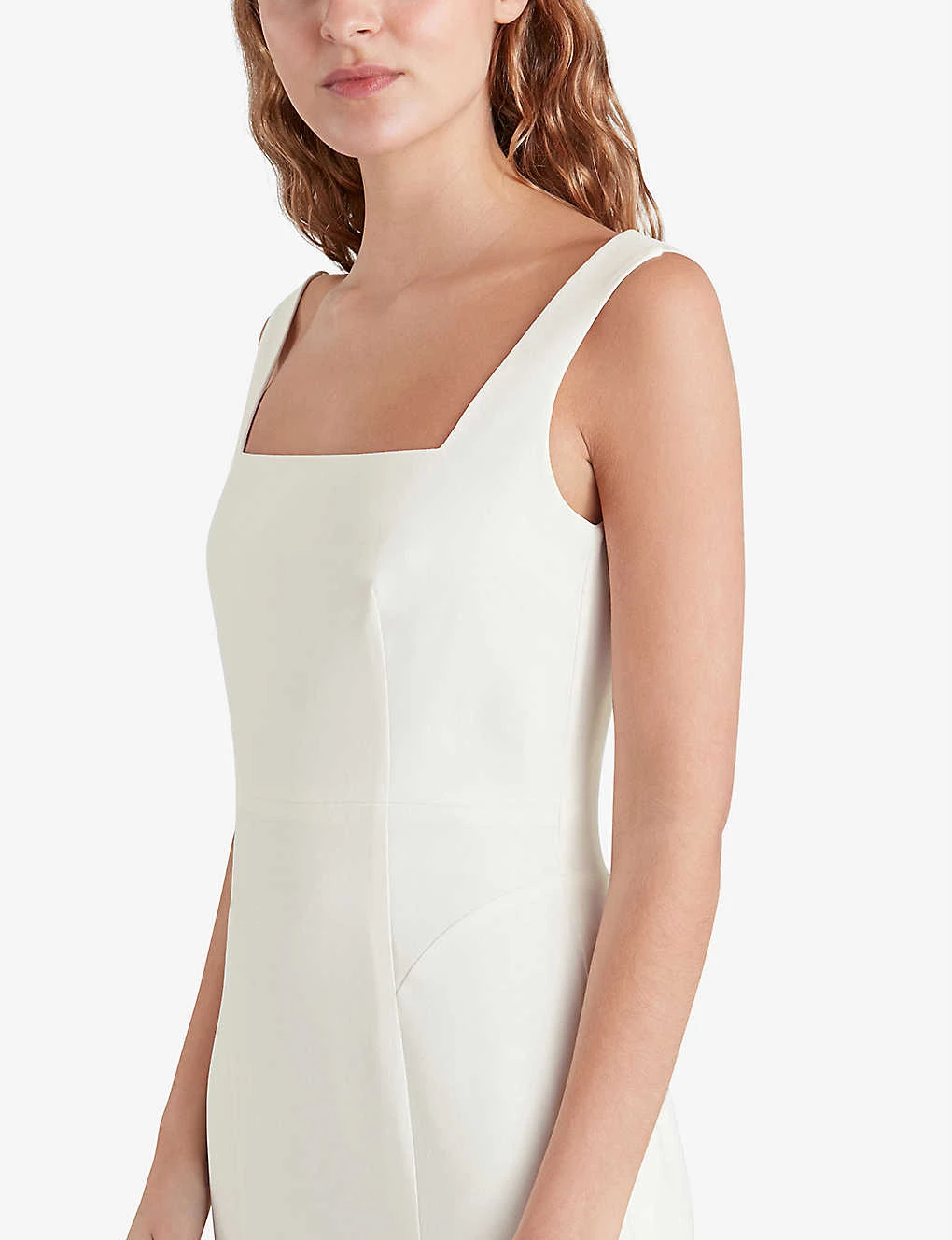 Whistles Mia Square-neck Lace And Crepe Wedding Gown 5 Whistles Mia Square-neck Lace And Crepe Wedding Gown - Image 5