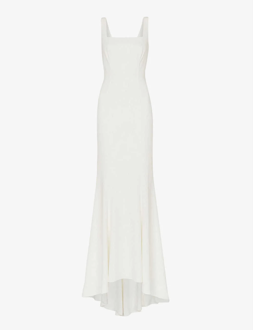 Whistles Mia Square-neck Lace And Crepe Wedding Gown 1 Whistles Mia Square-neck Lace And Crepe Wedding Gown