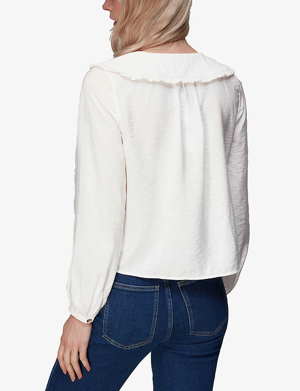 Whistles Oversized Collar Detail Woven Top 4 Whistles Oversized Collar Detail Woven Top - Image 4