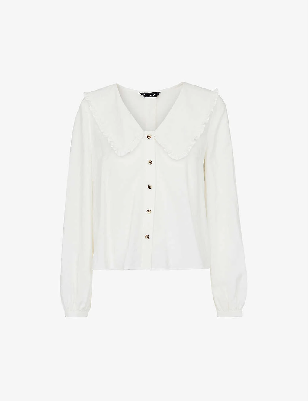 Whistles Oversized Collar Detail Woven Top 1 Whistles Oversized Collar Detail Woven Top