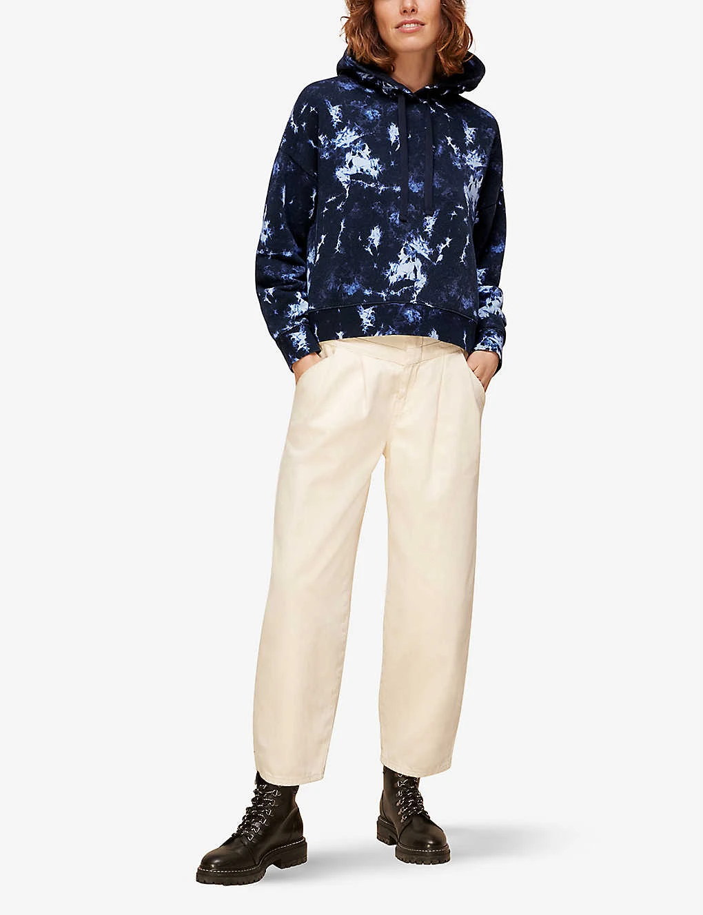 Whistles Tie-dye Cotton Hoody 2 Whistles Tie-dye Cotton Hoody - Image 2