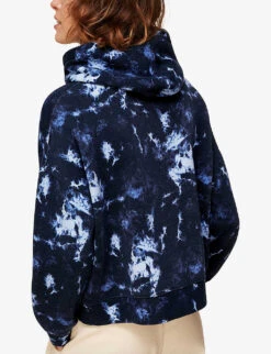 Whistles Tie-dye Cotton Hoody 7 Whistles Tie-dye Cotton Hoody -The Fashion Shop R03749144 NAVY ALT02