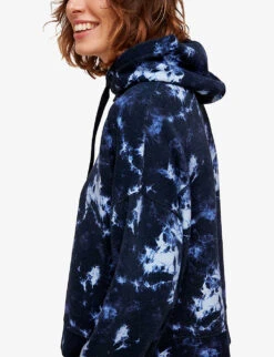 Whistles Tie-dye Cotton Hoody 9 Whistles Tie-dye Cotton Hoody -The Fashion Shop R03749144 NAVY ALT04