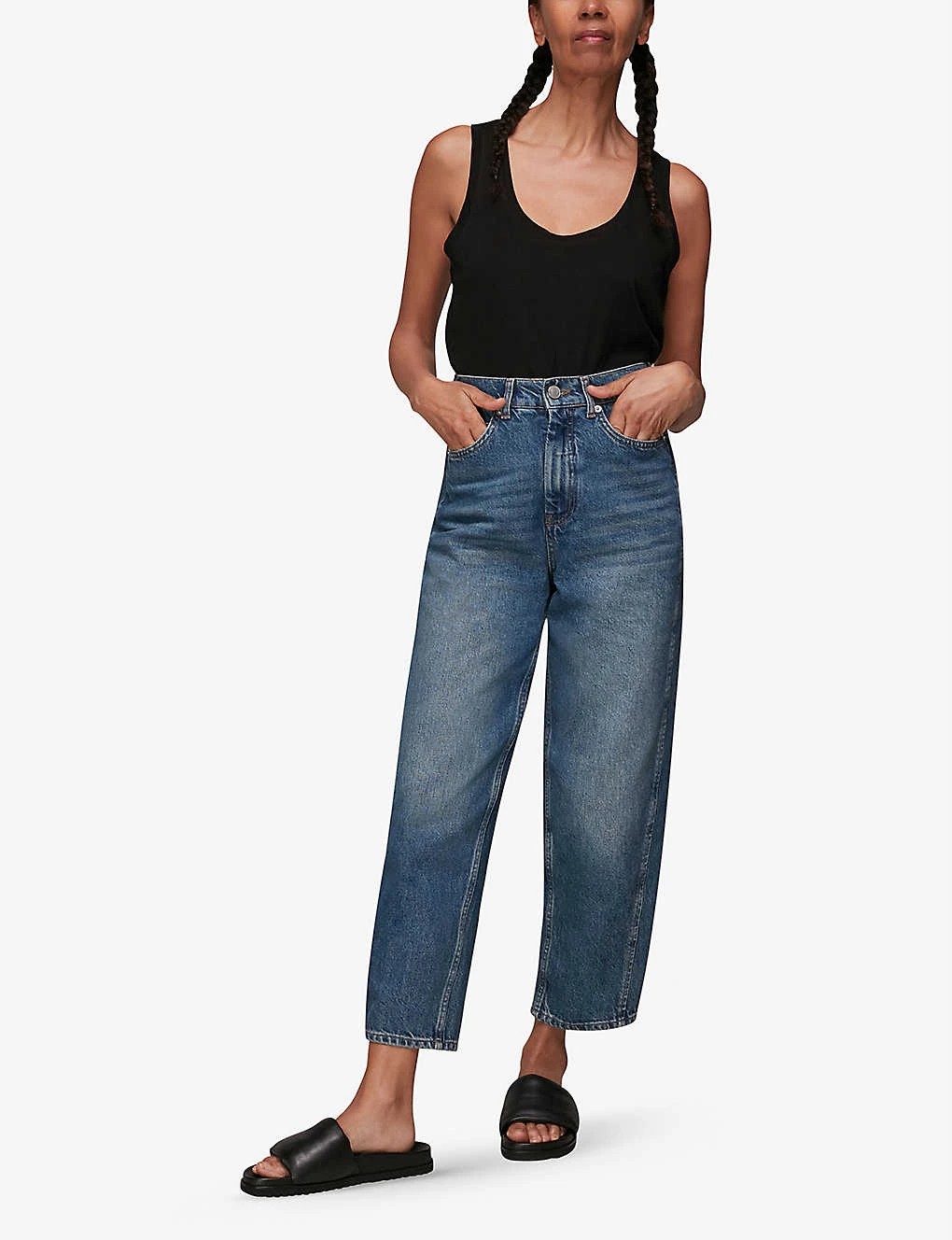 Whistles Easy Round Neck Cotton Vest 2 Whistles Easy Round Neck Cotton Vest - Image 2