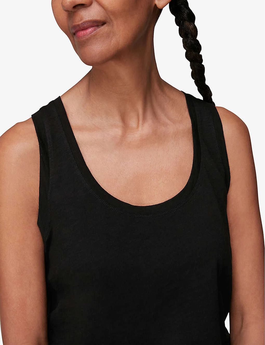 Whistles Easy Round Neck Cotton Vest 4 Whistles Easy Round Neck Cotton Vest - Image 4