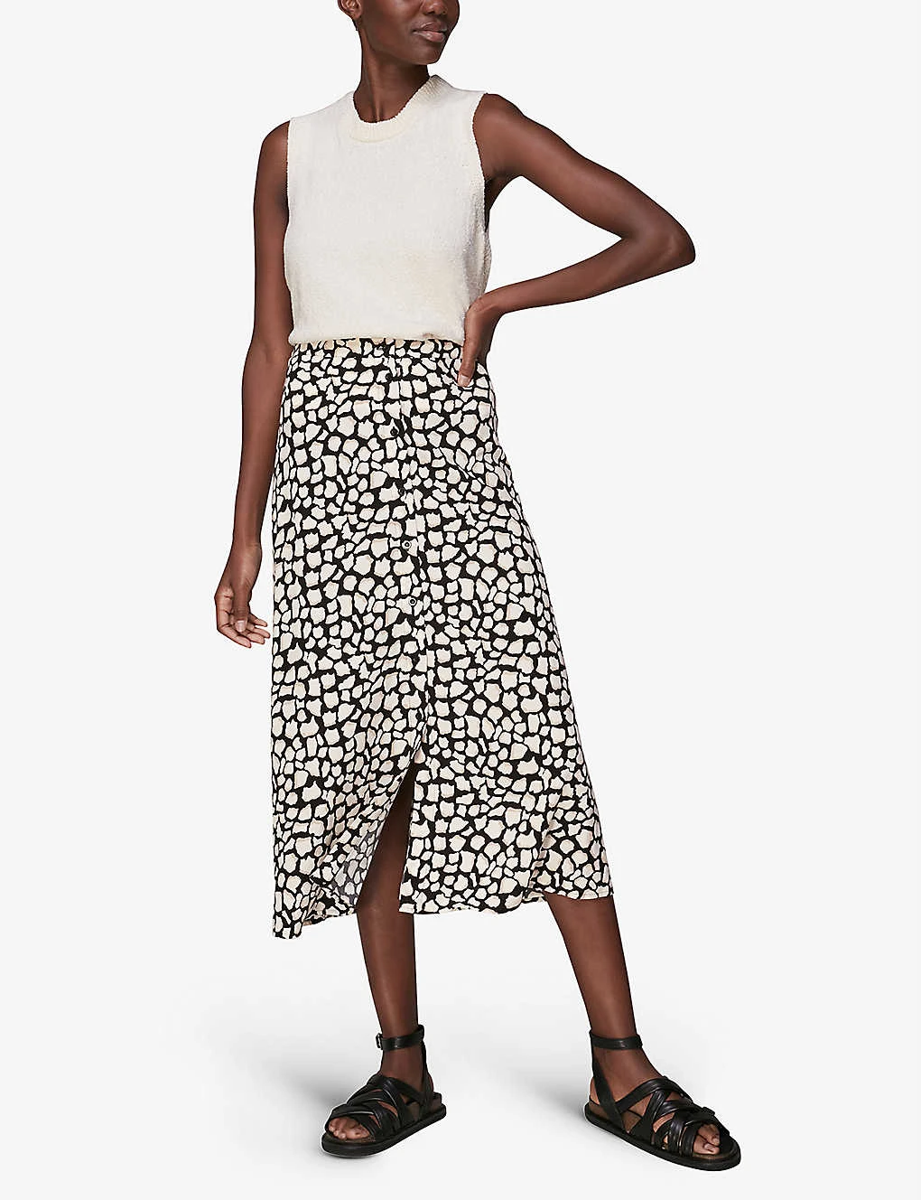 Whistles Animal-print Woven Midi Skirt 2 Whistles Animal-print Woven Midi Skirt - Image 2
