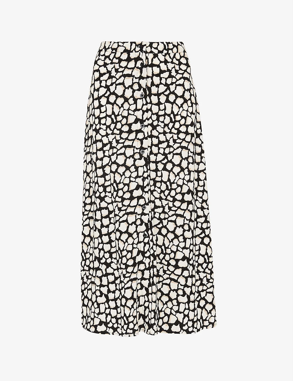 Whistles Animal-print Woven Midi Skirt 1 Whistles Animal-print Woven Midi Skirt