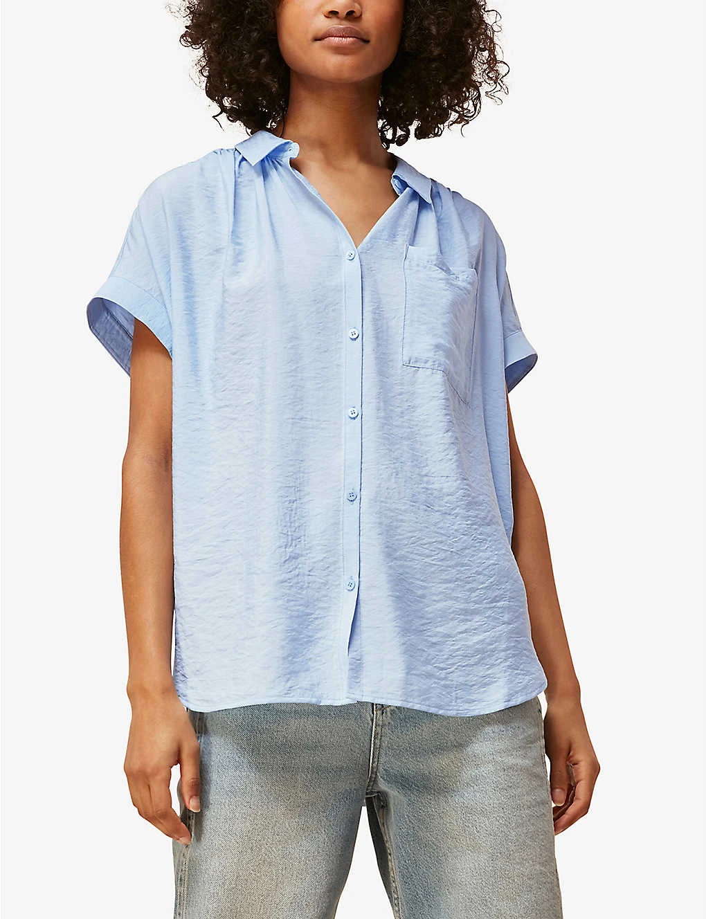 Whistles Nicola Short-sleeved Woven Shirt 2 Whistles Nicola Short-sleeved Woven Shirt - Image 2