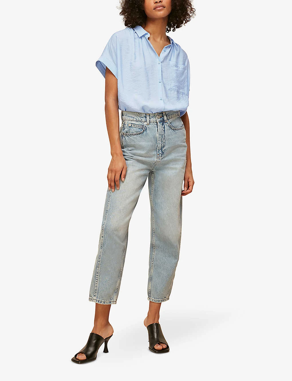 Whistles Nicola Short-sleeved Woven Shirt 4 Whistles Nicola Short-sleeved Woven Shirt - Image 4