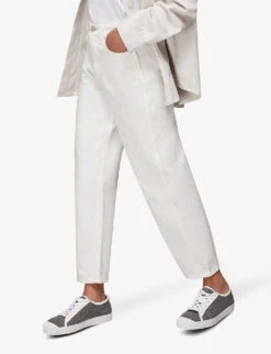 Whistles Authentic Barrel-leg High-rise Jeans 9 Whistles Authentic Barrel-leg High-rise Jeans -The Fashion Shop R03755459 WHITE ALT03