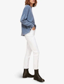 Whistles Authentic Mid-rise Slim-leg Cotton Jeans 8 Whistles Authentic Mid-rise Slim-leg Cotton Jeans -The Fashion Shop R03757845 WHITE ALT03