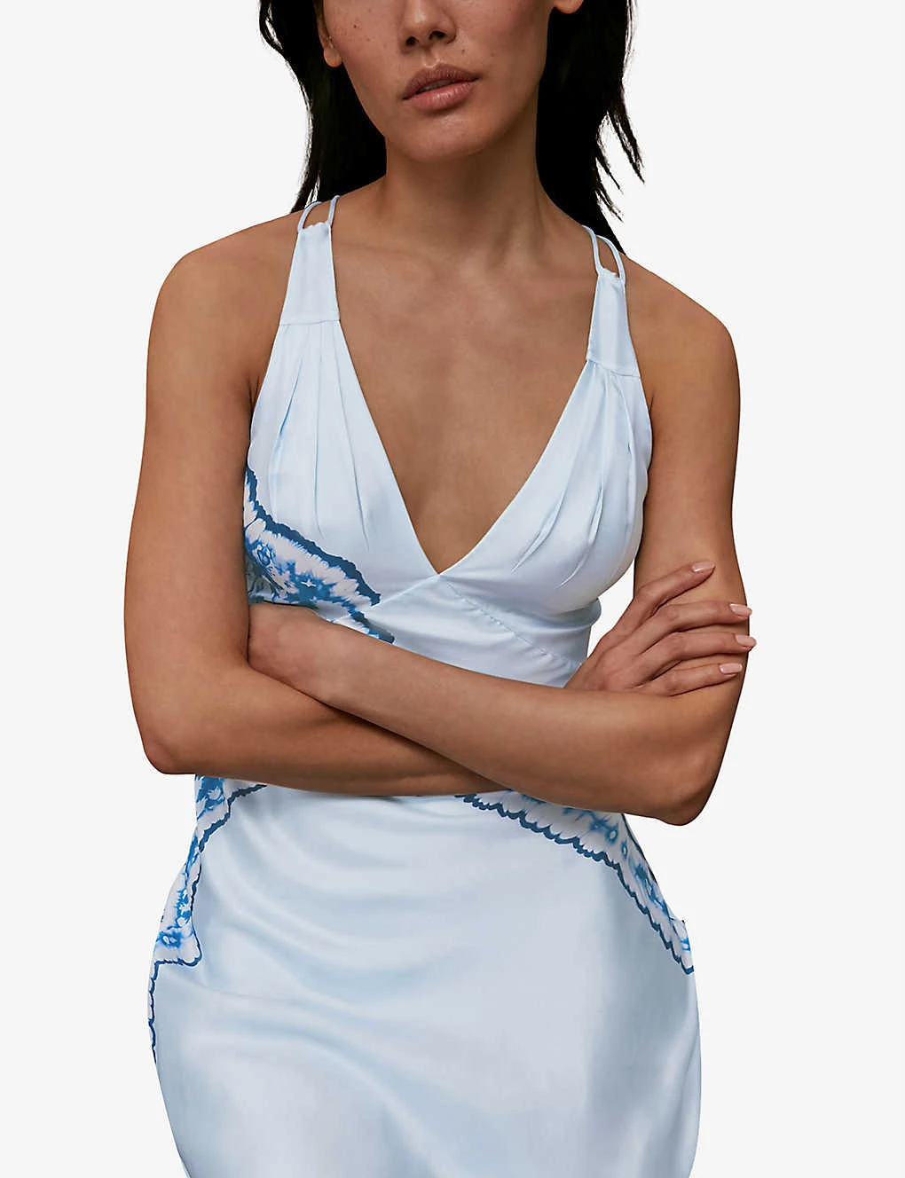 Whistles Tie-dye Bias-cut Silk Midi Dress 7 Whistles Tie-dye Bias-cut Silk Midi Dress - Image 7