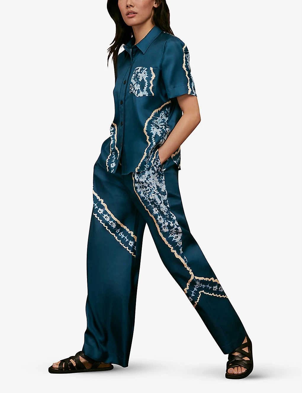 Whistles Tie-dye Relaxed-fit Silk Shirt 2 Whistles Tie-dye Relaxed-fit Silk Shirt - Image 2