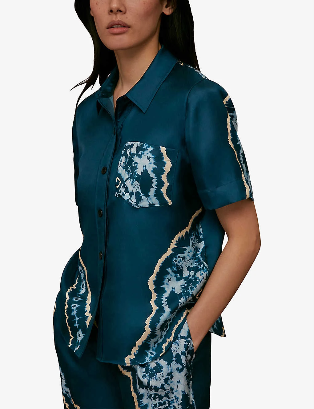 Whistles Tie-dye Relaxed-fit Silk Shirt 4 Whistles Tie-dye Relaxed-fit Silk Shirt - Image 4