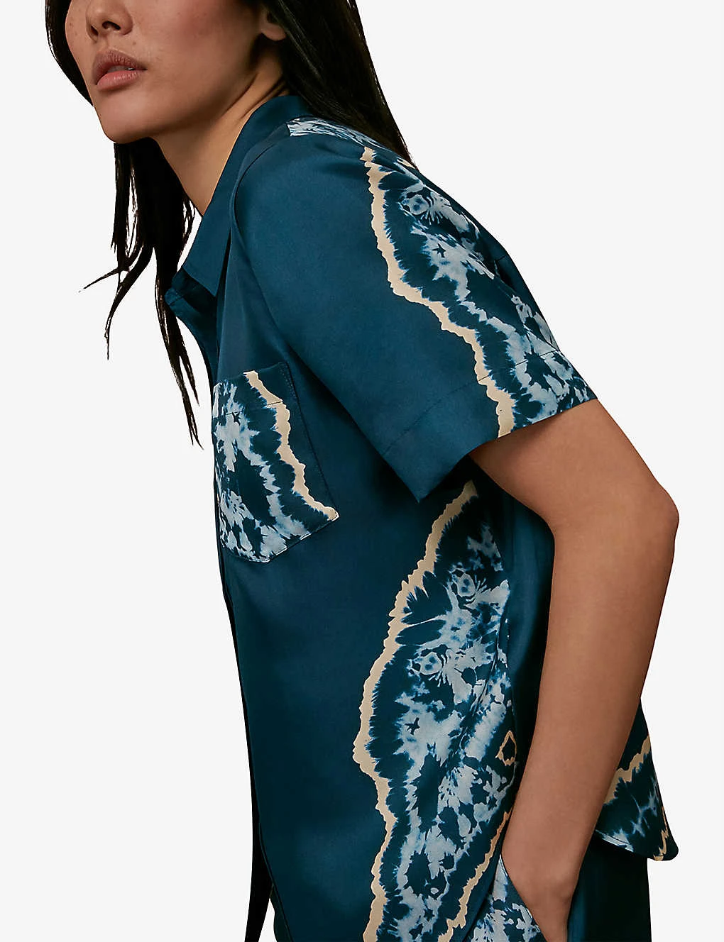 Whistles Tie-dye Relaxed-fit Silk Shirt 5 Whistles Tie-dye Relaxed-fit Silk Shirt - Image 5