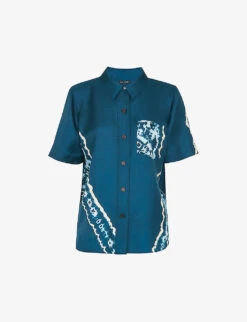 Whistles Tie-dye Relaxed-fit Silk Shirt