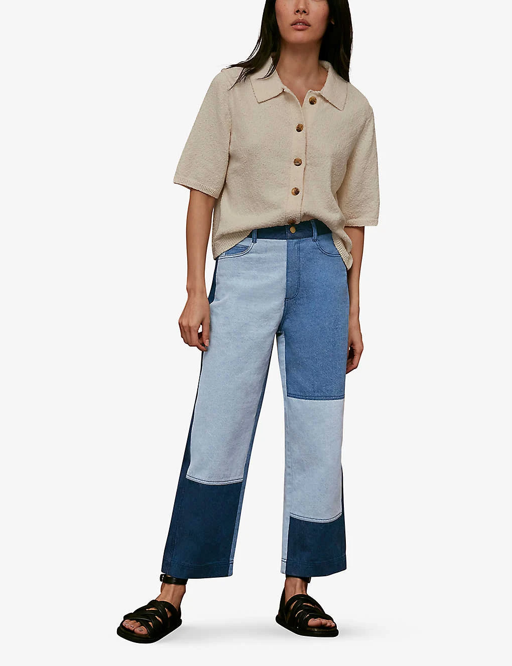 Whistles Patchwork Straight-leg High-rise Jeans 2 Whistles Patchwork Straight-leg High-rise Jeans - Image 2