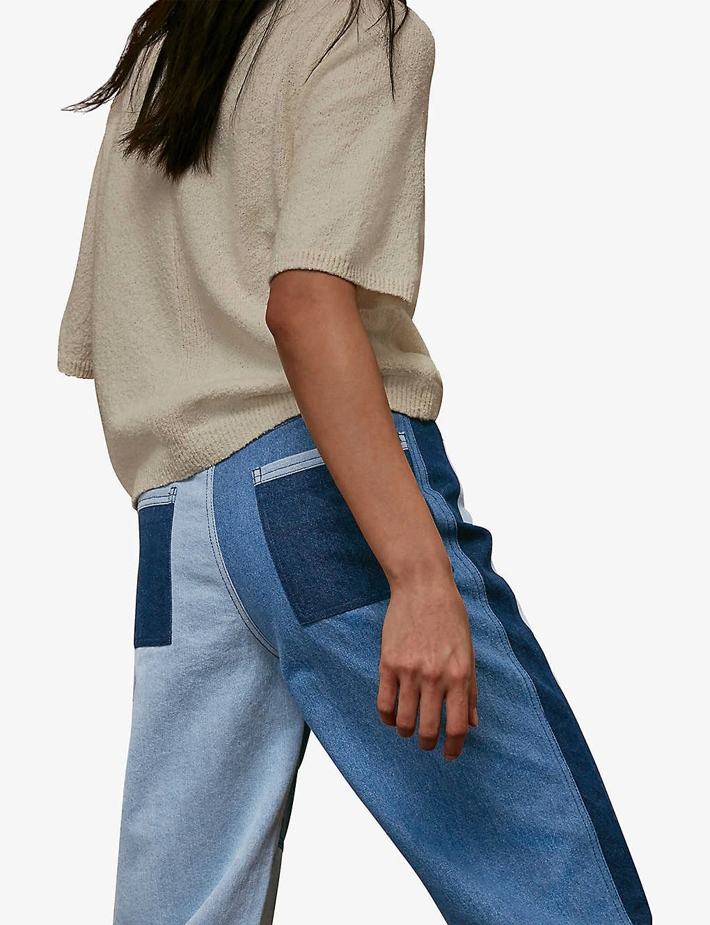 Whistles Patchwork Straight-leg High-rise Jeans 5 Whistles Patchwork Straight-leg High-rise Jeans - Image 5