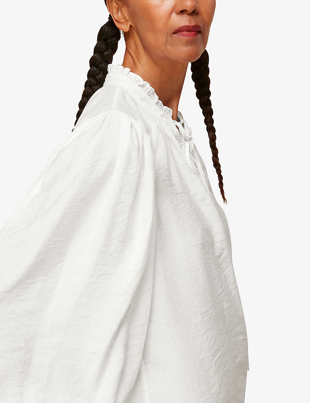 Whistles Tie Neck Relaxed-fit Woven Blouse 6 Whistles Tie Neck Relaxed-fit Woven Blouse - Image 6