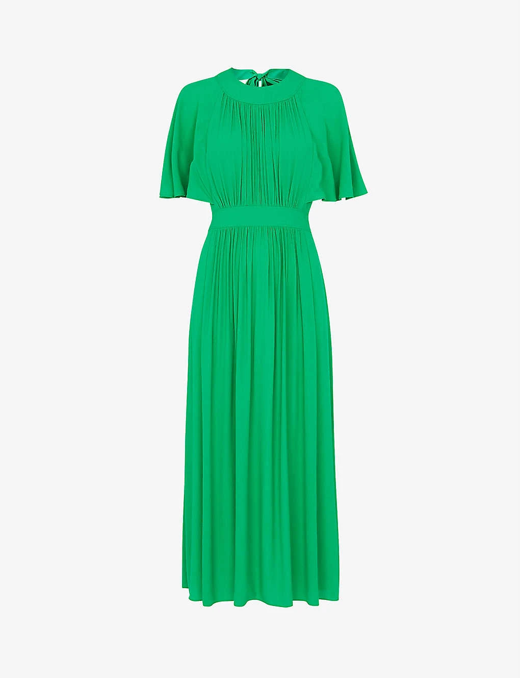 Whistles Amelia Cape-sleeved Crepe Maxi Dress 1 Whistles Amelia Cape-sleeved Crepe Maxi Dress