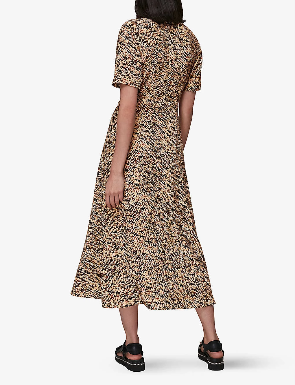 Whistles Bark-print Short-sleeved Midi Shirt Dress 3 Whistles Bark-print Short-sleeved Midi Shirt Dress - Image 3