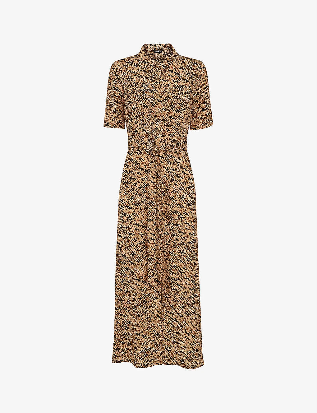 Whistles Bark-print Short-sleeved Midi Shirt Dress 1 Whistles Bark-print Short-sleeved Midi Shirt Dress