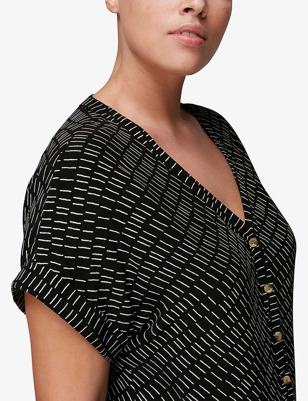 Whistles Geometric-print V-neck Woven Top 4 Whistles Geometric-print V-neck Woven Top - Image 4