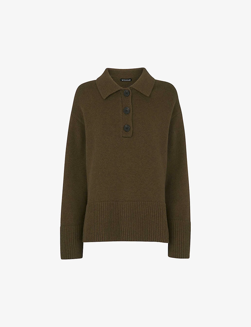 Whistles Polo-collar Cotton-knit Jumper 1 Whistles Polo-collar Cotton-knit Jumper