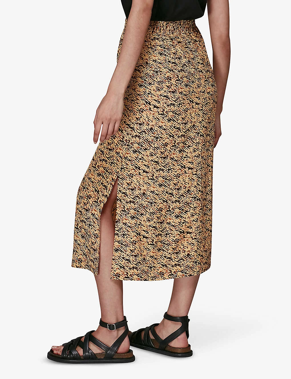 Whistles Bark-print Woven Midi Skirt 3 Whistles Bark-print Woven Midi Skirt - Image 3