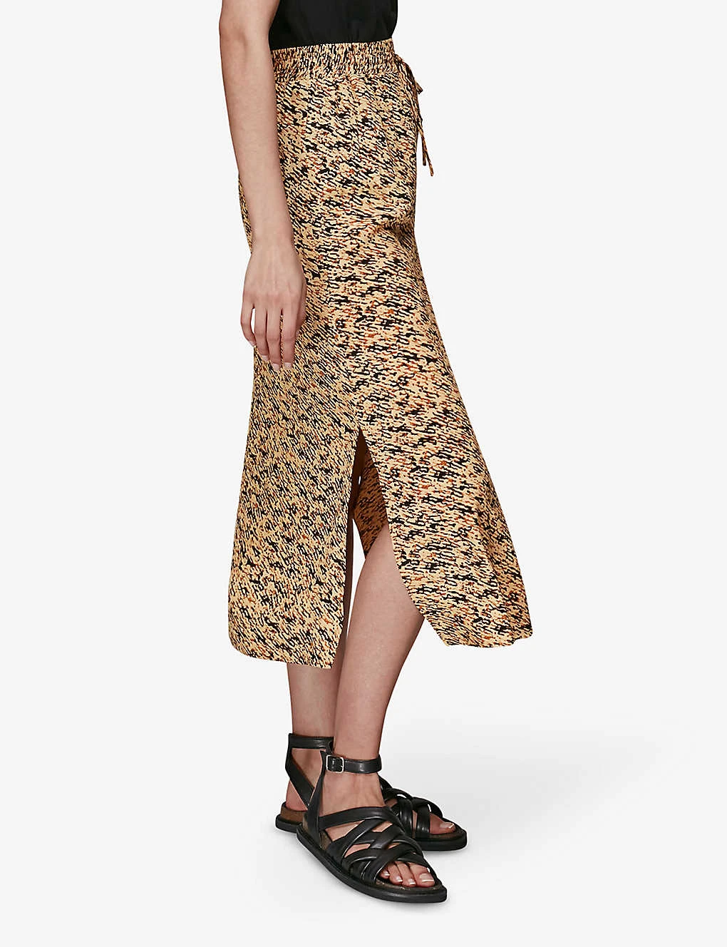 Whistles Bark-print Woven Midi Skirt 4 Whistles Bark-print Woven Midi Skirt - Image 4